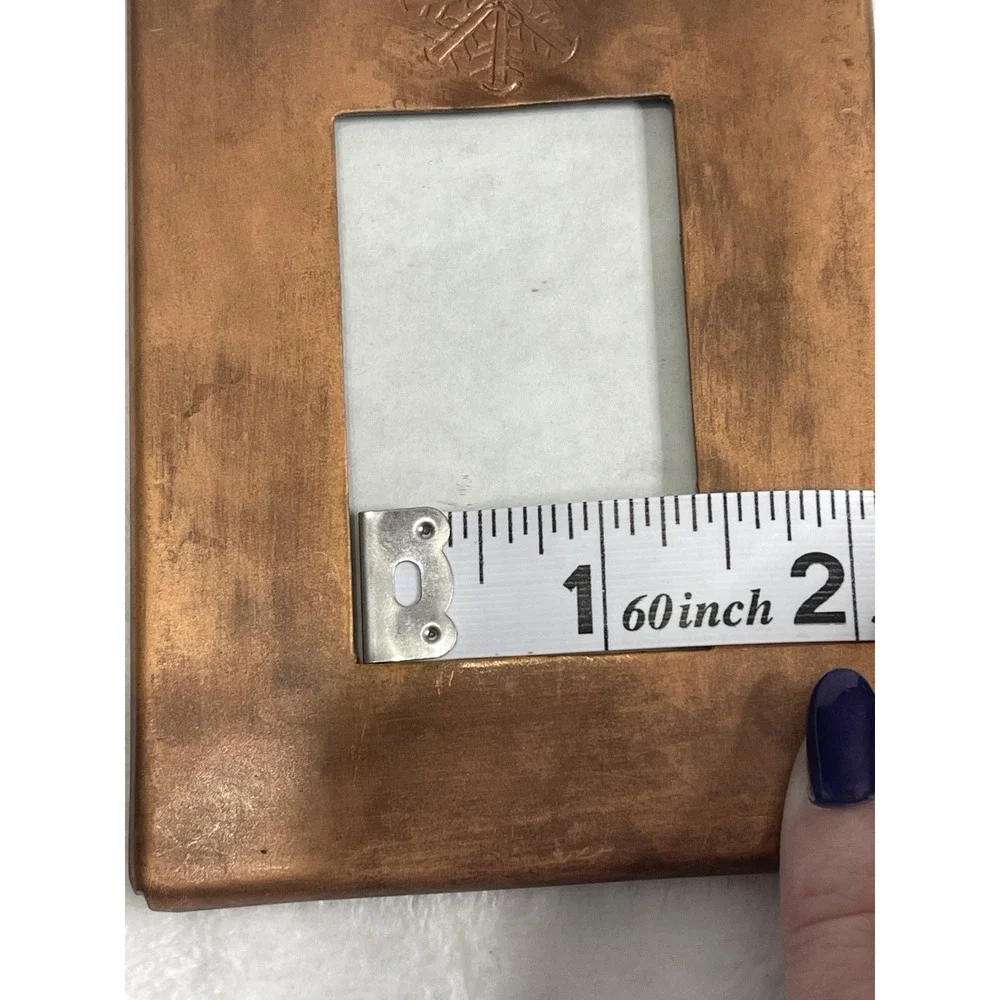 2 Christmas Tree Ornament Photo Picture Frame‎ Metal Snowflake Heavy See Photos